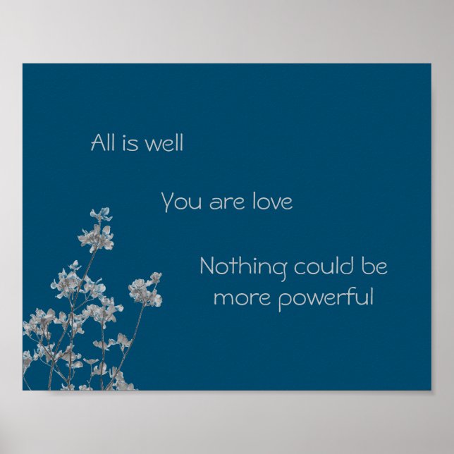"All is Well" Poster (Blue) (Front)