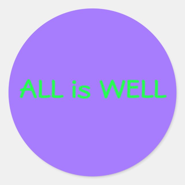 All is Well sticker purple (Front)