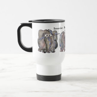 All is Wellephant 3 Cartoon Elephants Travel Mug