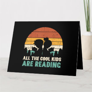 All Kids Are Reading Retro Read Book Lover Boys Gi Card