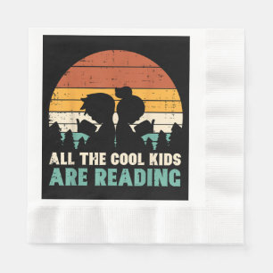 All Kids Are Reading Retro Read Book Lover Boys Gi Napkins