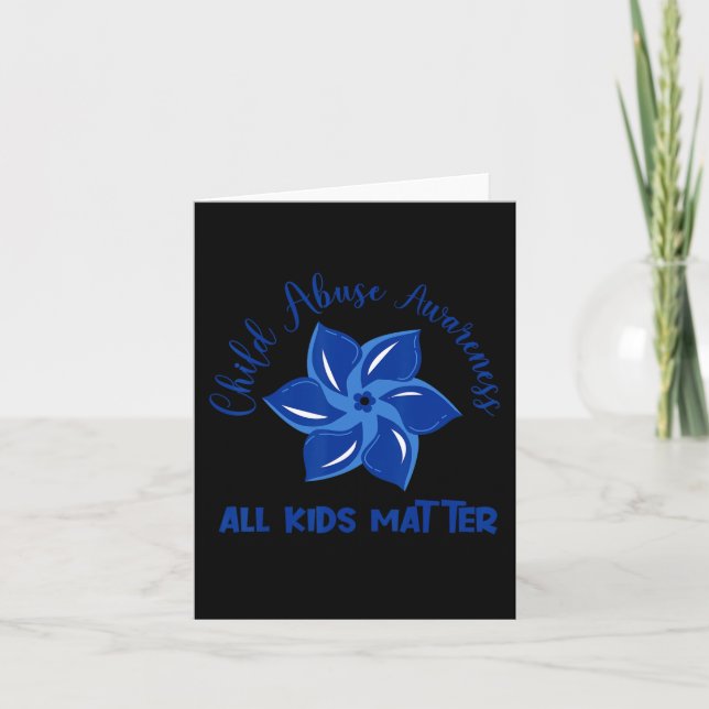 All Kids Matter Child Abuse Awareness Pinwheel  Card (Front)