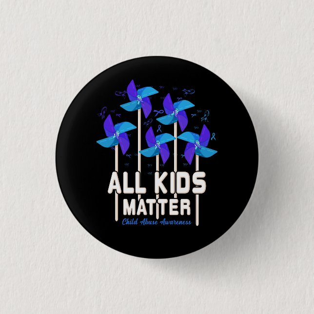 All Kids-Matter Pinwheel Child Abuse Prevention Aw Button (Front)