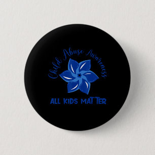 All Kids Problem Child Abuse Awareness Pinwheel  Button