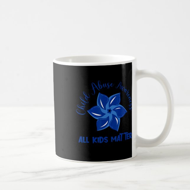 All Kids Problem Child Abuse Awareness Pinwheel  Coffee Mug (Right)