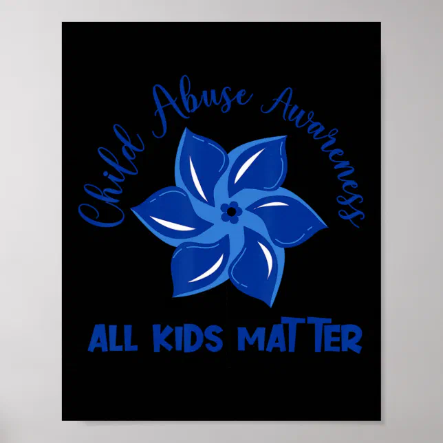 Problem Child Banner All Kids Problem Child Abuse Awareness Pinwheel Poster | Zazzle