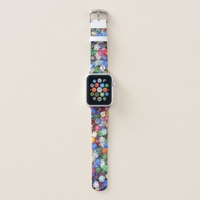 All Kinds of Game Dice Perfect Gift for A Gamer Apple Watch Band (Front)