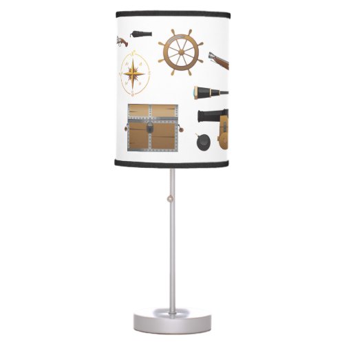 All Kinds of Pirate Stuff Table Lamp