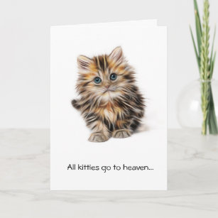 All Kitties In Heaven Sympathy Cat Greeting Card All Kitties In Heaven Sympathy Cat Greeting Card