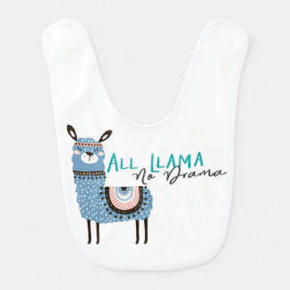 All Llama No Drama Baby Bib