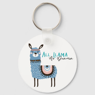 All Llama No Drama Keychain