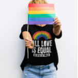 All Love Is Equal Pride LGBT Equal Rights Rainbow T-Shirt<br><div class="desc">“All Love Is Equal” a retro & watercolor style rainbow design is perfect for pride and supporting love,  equality and raising awareness. This is a great gift Idea for Rainbow LGBTQ Lesbian Pan Trans Queer Cis gear perfect for Pride Month,  Pride Week with Rainbow Flag.</div>
