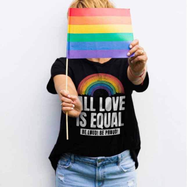All Love Is Equal Pride LGBT Equal Rights Rainbow T-Shirt (Creator Uploaded)