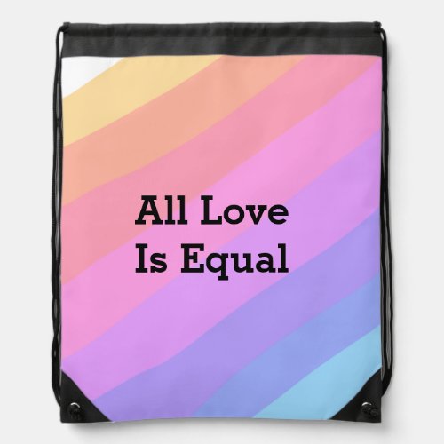 All love is equal rainbow pride Month LGBT add nam Drawstring Bag