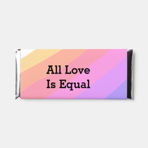 All love is equal rainbow pride Month LGBT add nam Hershey Bar Favors