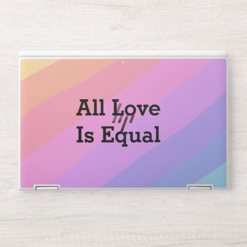 All love is equal rainbow pride Month LGBT add nam HP Laptop Skin