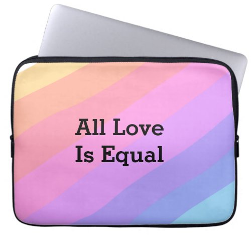All love is equal rainbow pride Month LGBT add nam Laptop Sleeve