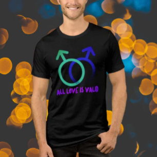 All Love Is Valid Mars Symbols Tri-Blend Shirt