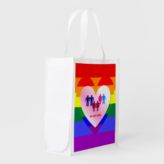 All Love Pride Heart Couples Grocery Bag