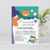 All Mad Alice in Wonderland Baby Shower Invitation (Standing Front)