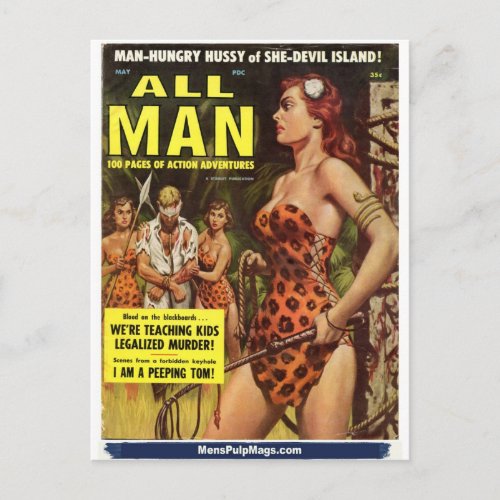 All Man May 1959 Postcard