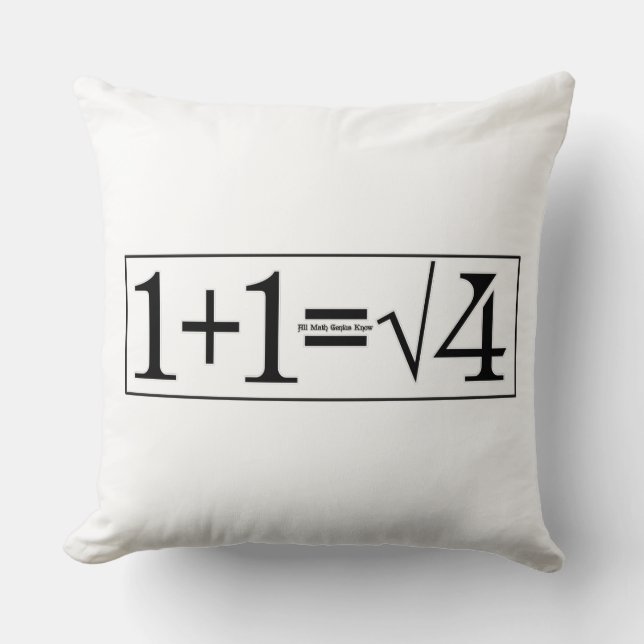 All Math Genius Know Throw Pillow (Front)