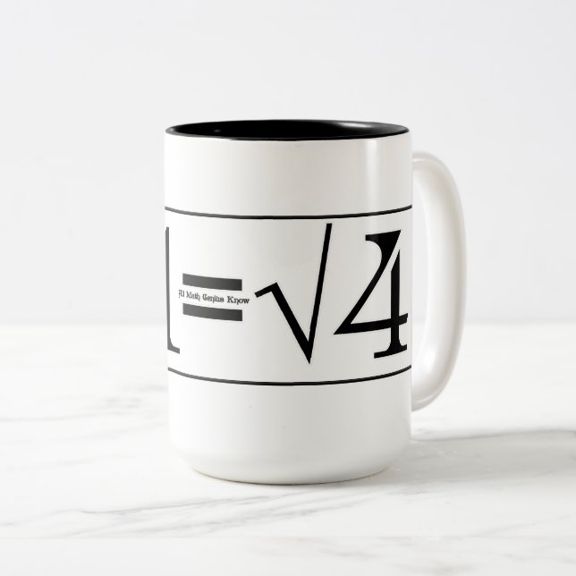 All Math Genius Know Two-Tone Coffee Mug (Front Right)
