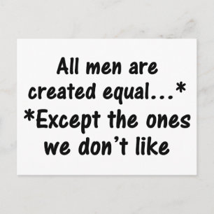 All men are created equal 2 postcard