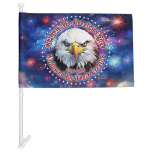 All Men Are Created Equal Brown Eagle Fireworks M Car Flag