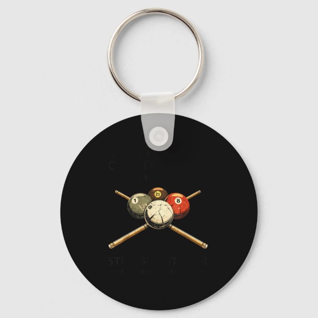 All men are created equal but only the shoot pool  keychain (Front)