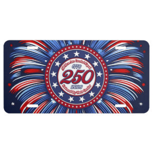 All Men Are Created Equal Graphic Firework Pop RWB License Plate