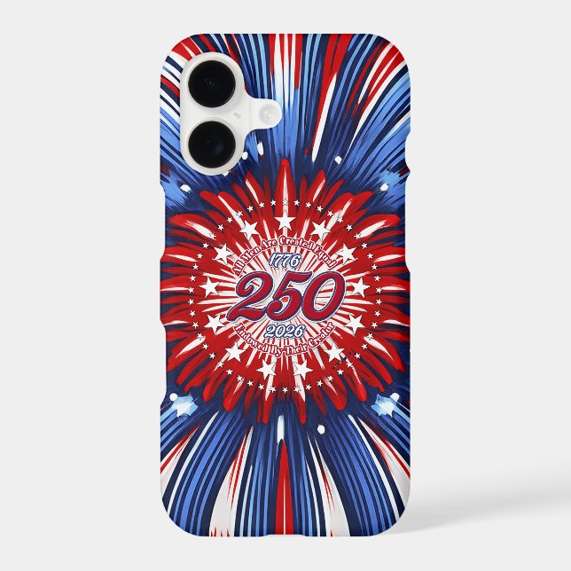 All Men Are Created Equal Graphic Fireworks Pop Iphone Case (Back)