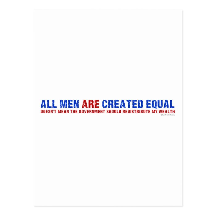All Men Are Created Equal Postcard