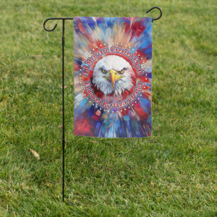 All Men Are Created Equal Red Eagle and Fireworks Garden Flag