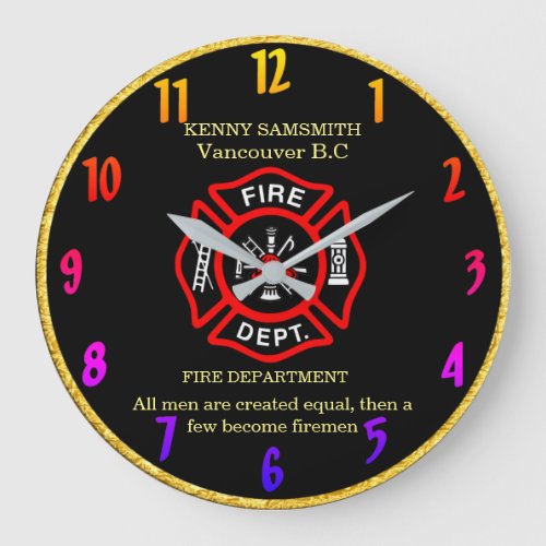 All men are created equal then become firemen large clock