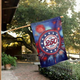  All Men Are Created Graphic Fireworks Burst RWB House Flag