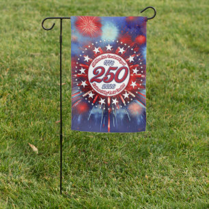 All Men Are Created Graphic Fireworks Burst White Garden Flag