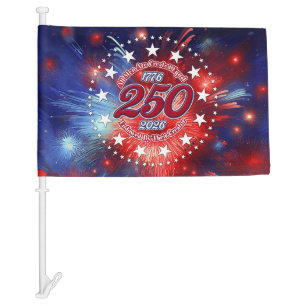 All Men Are Created Graphics Fireworks Clouds Car Flag