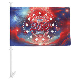 All Men Are Created Graphics Fireworks Clouds Car Flag