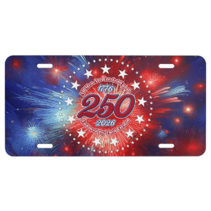All Men Are Created Graphics Fireworks Clouds License Plate