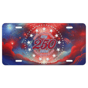 All Men Are Created Graphics Fireworks Clouds License Plate