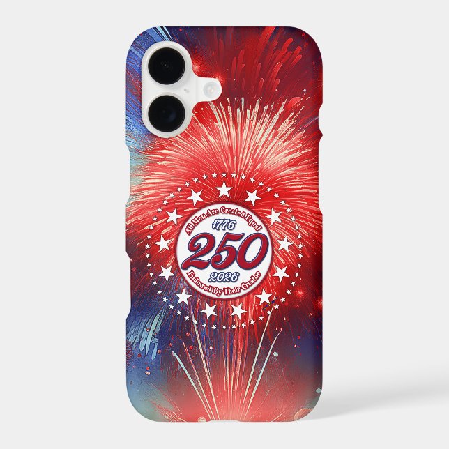All Men Are Created Graphics Fireworks Clouds Wh Iphone Case (Back)