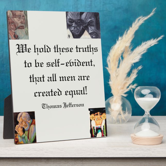 ALL MEN ARE EQUAL  PLAQUE (Side)