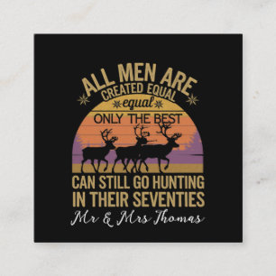 All Men Equal Go Hunting Seventies Outdoor Sunset Square Business Card