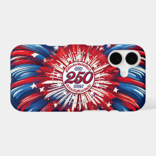 All Men Red White Blue Graphic Fireworks White iPhone 17 Case