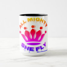 All Mighty She Fly Coffee Cup Multi-Colored Design