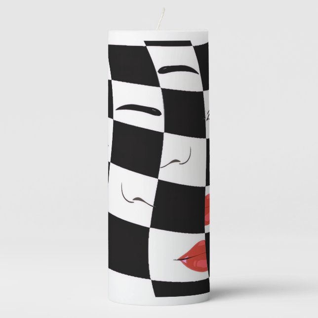 All Mixed Up Pillar Candle (Front)