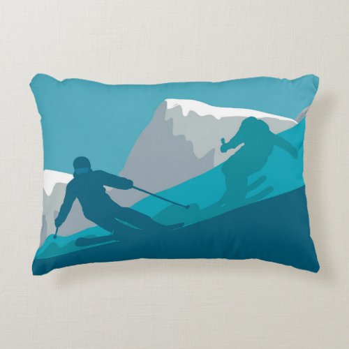 All Mountain Skiing  Accent Pillow