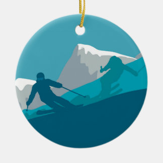 All Mountain Skiing  Ceramic Ornament