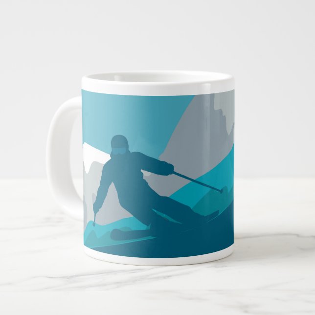 All Mountain Skiing    Giant Coffee Mug (Front Left)